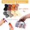 8 Pieces Needle Felting Kit, Needle Felting Starter Kit, 8 Colors Wool Roving for Needle Felting, Fibre Wool Yarn Roving with Plastic Storage Box, Wool Felt Tools with Felting Needles (Dark)